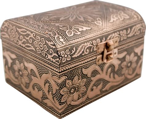 VGI Elegant Jewelry Box with Hammered Metal Cladding and 